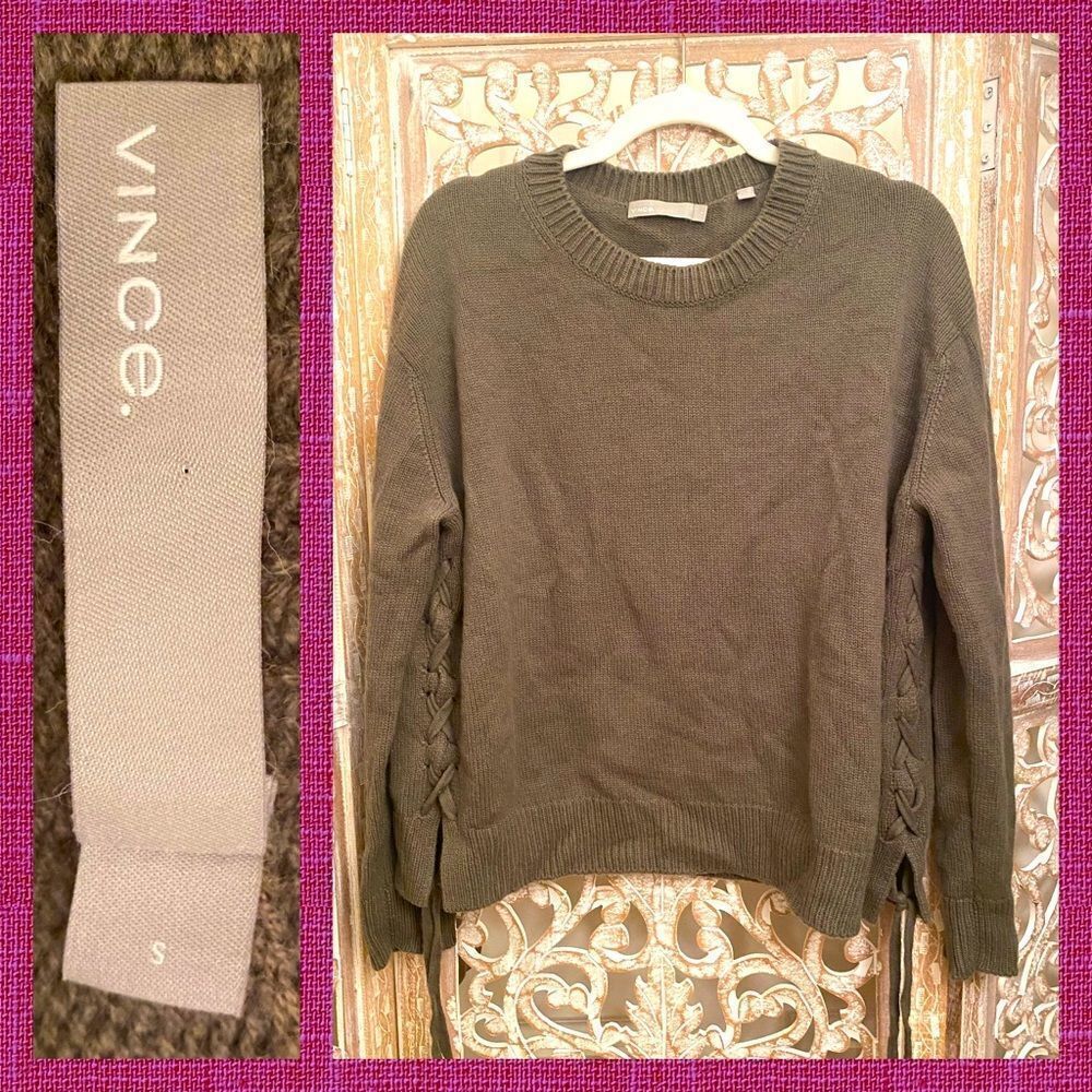 Vince. Cashmere blend sweater Sage army green size small